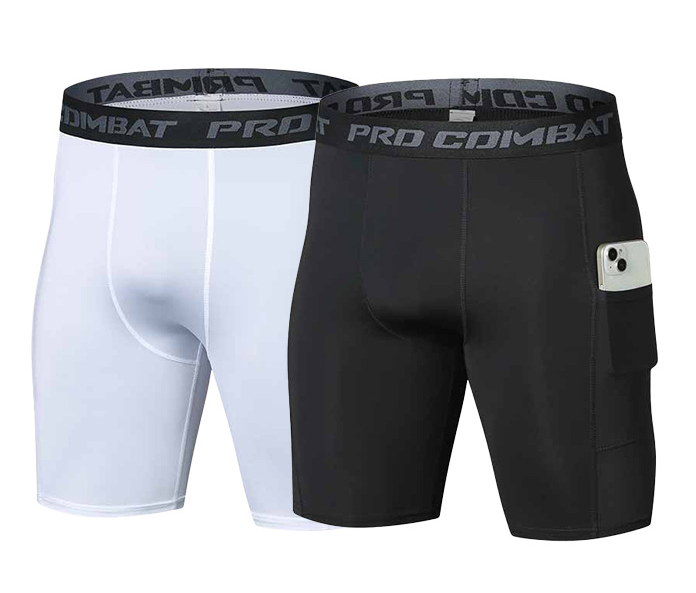 Mens Gym Shorts with Pockets W - Compression Shorts Athletes 评论和价格