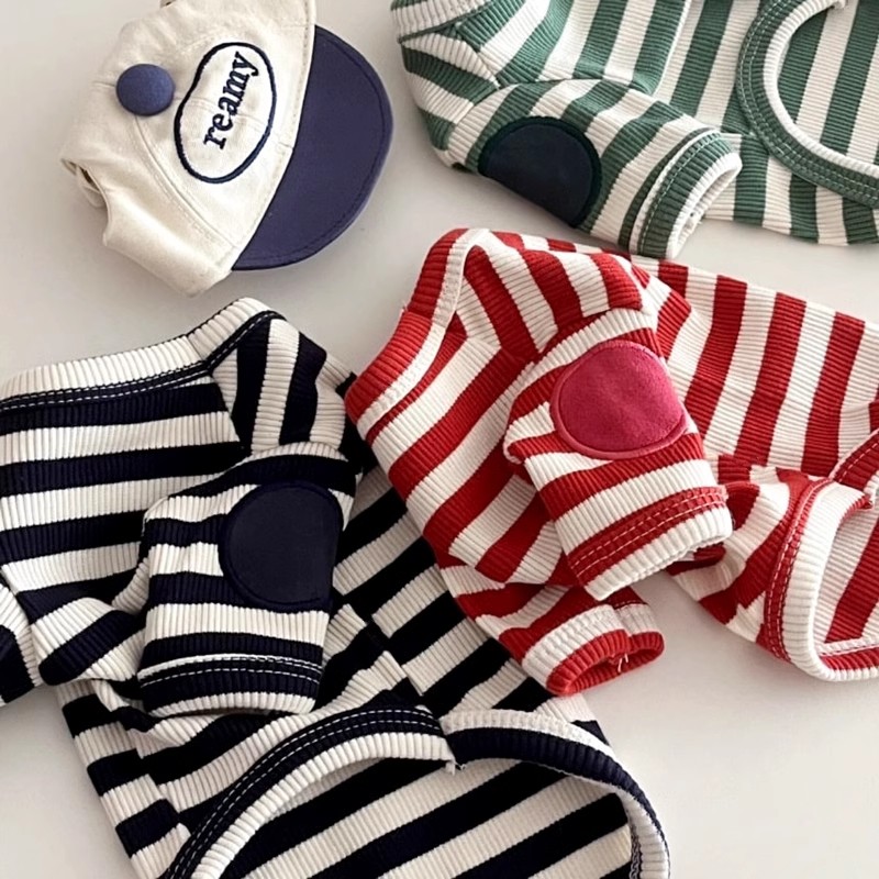 Striped Puppy Shirt Dog Summer - Sleeveless Undershirt 评论和价格