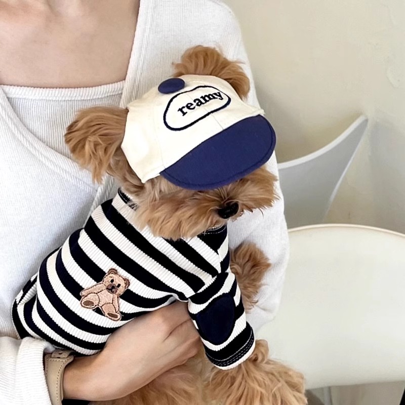 Striped Puppy Shirt Dog Summer - Sleeveless Undershirt 评论和价格
